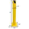 Electriduct ED 3ft Steel Pipe Safety Bollard Post- Yellow/Black Stripe TC-V-BOLLARD-36-YL-BK/TOP